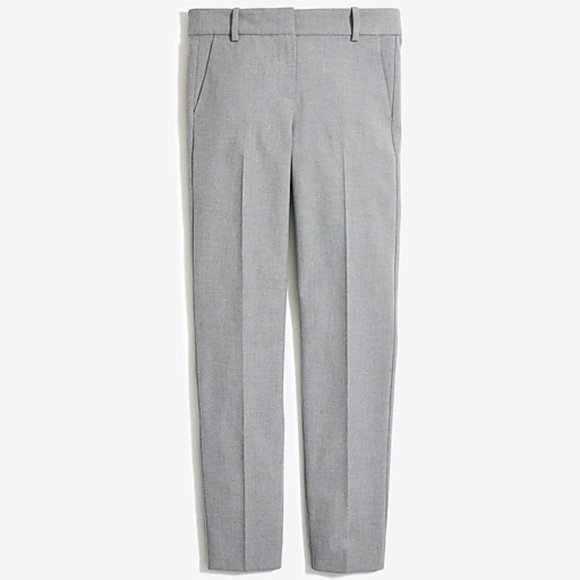 J. Crew Factory Pants - J Crew Factory Slim Cropped Ruby Pant in stretch twill Heather Graphite Size 10